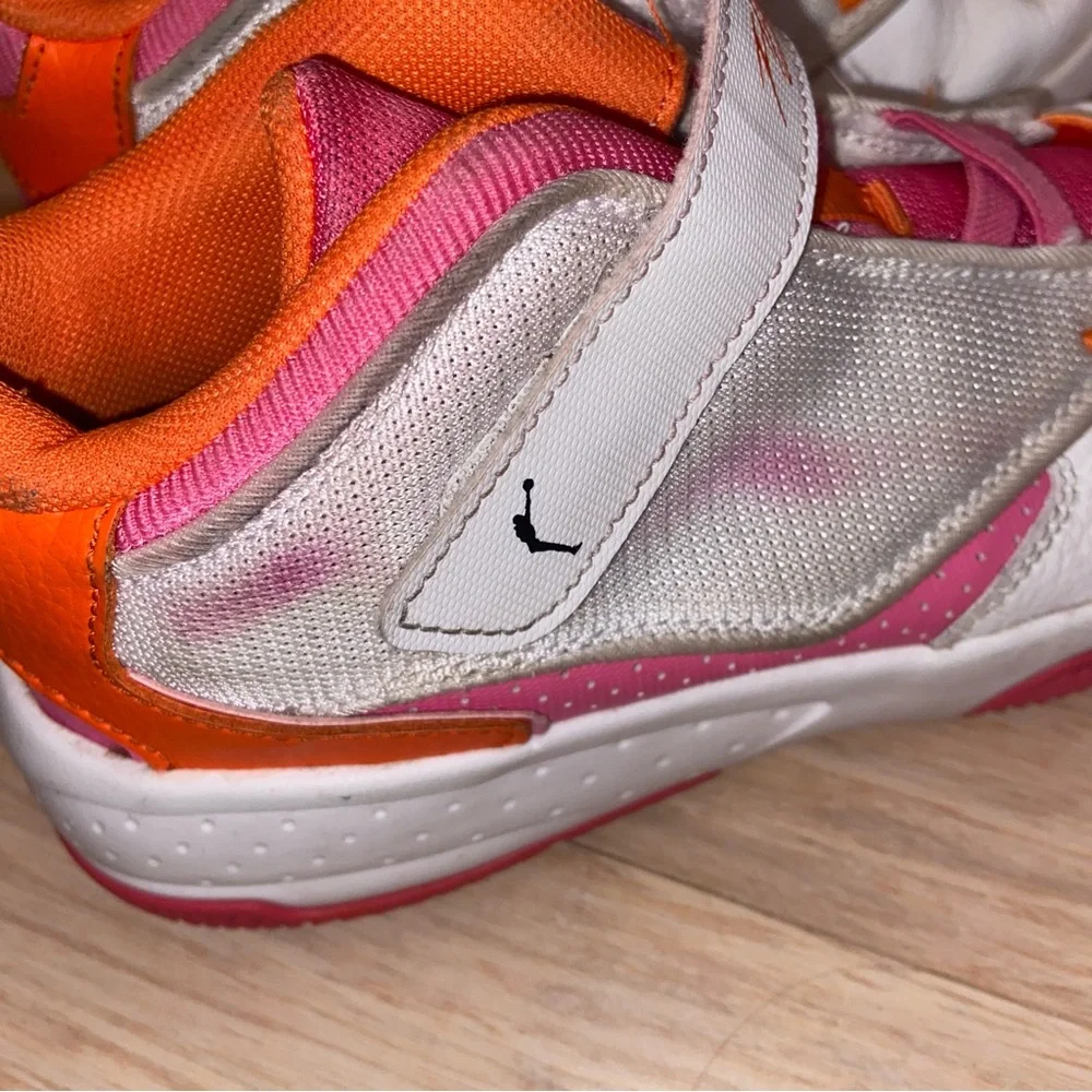 Jordan Flight White/Orange/Hot Pink Low-tops Girl 3 Back to School Retro